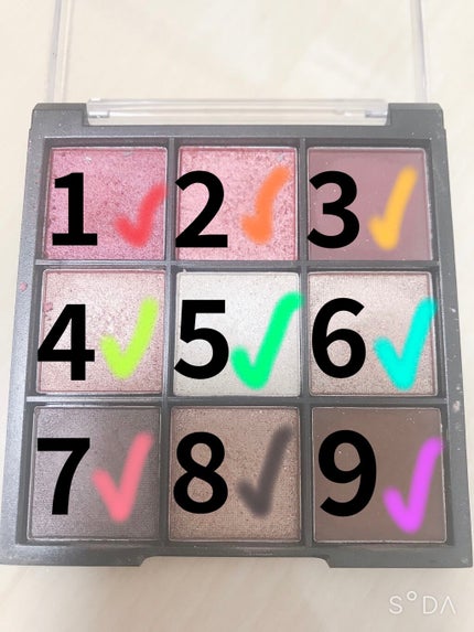 UR GLAM BLOOMING EYE COLOR PALETTE/U R GLAM/アイシャドウパレットを使ったクチコミ(2枚目)