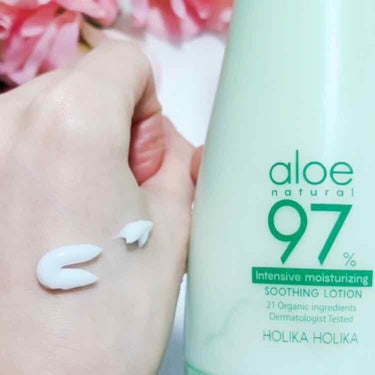 アロエ97％ スージングローション インテンシブモイスチャーライジング/HOLIKA HOLIKA/ボディローションを使ったクチコミ（2枚目）