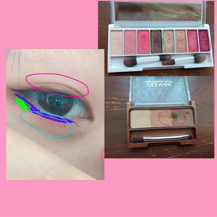 スイーツコレクション/マリブビューティー/アイシャドウパレットを使ったクチコミ(3枚目)