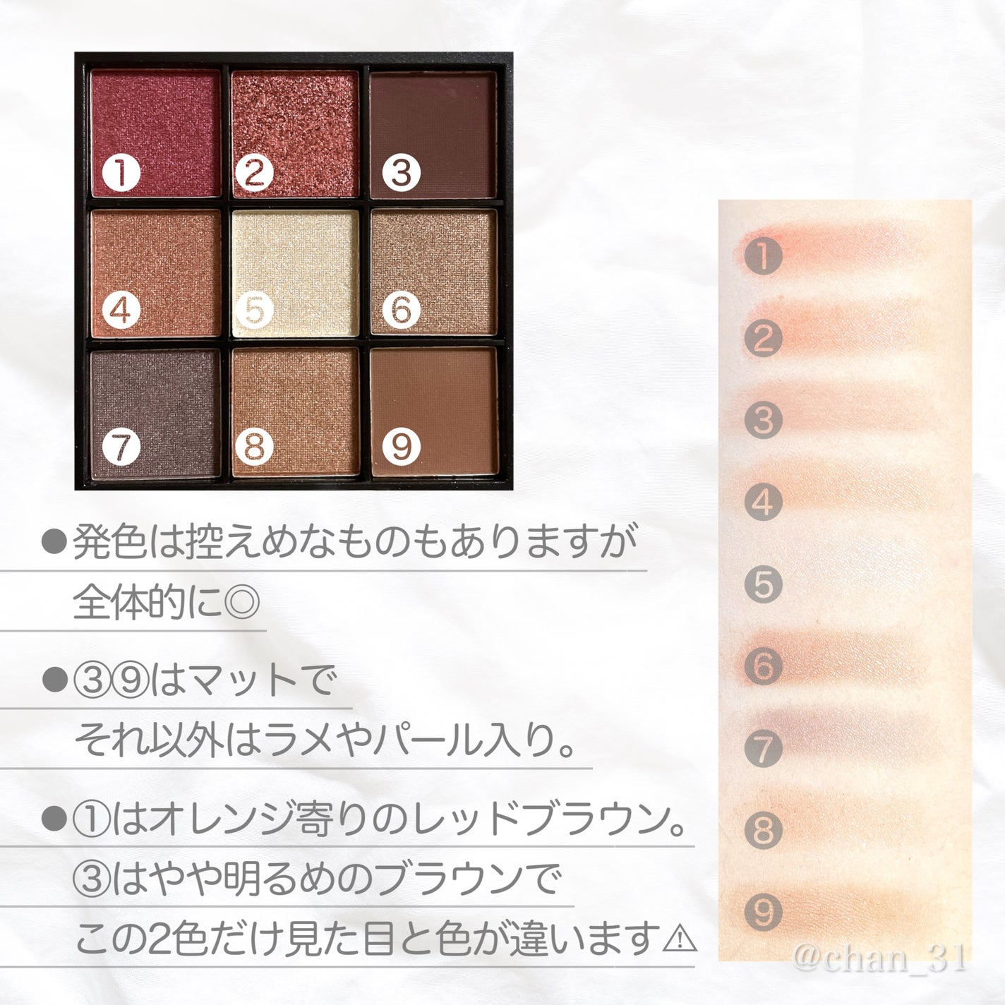 UR GLAM BLOOMING EYE COLOR PALETTE/U R GLAM/アイシャドウパレットを使ったクチコミ(4枚目)
