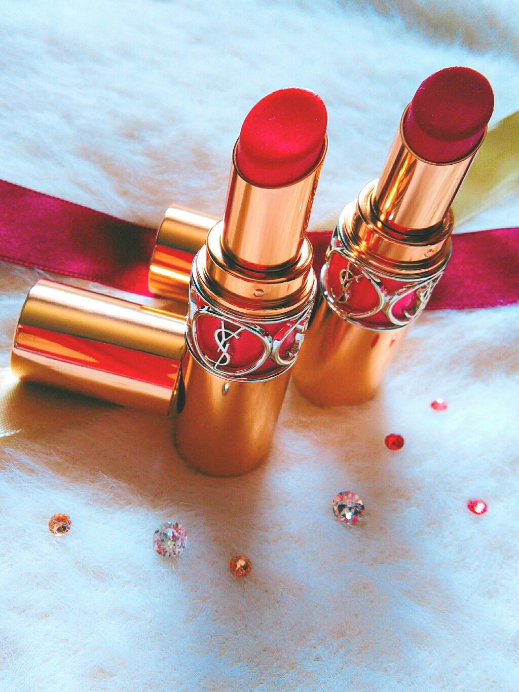 ルージュ ヴォリュプテ シャイン/YVES SAINT LAURENT BEAUTE/口紅を使ったクチコミ(1枚目)