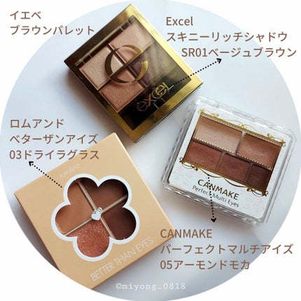 パーフェクトマルチアイズ/キャンメイク/アイシャドウパレットを使ったクチコミ(2枚目)