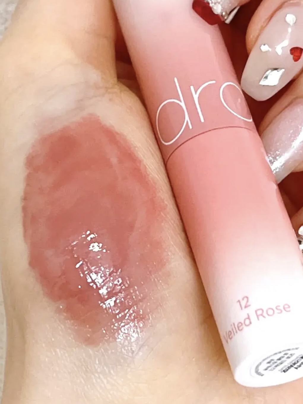 グラスティングメルティングバーム 12 ヴェールドローズ(Veiled rose)/rom&nd/リップバームを使ったクチコミ（3枚目）