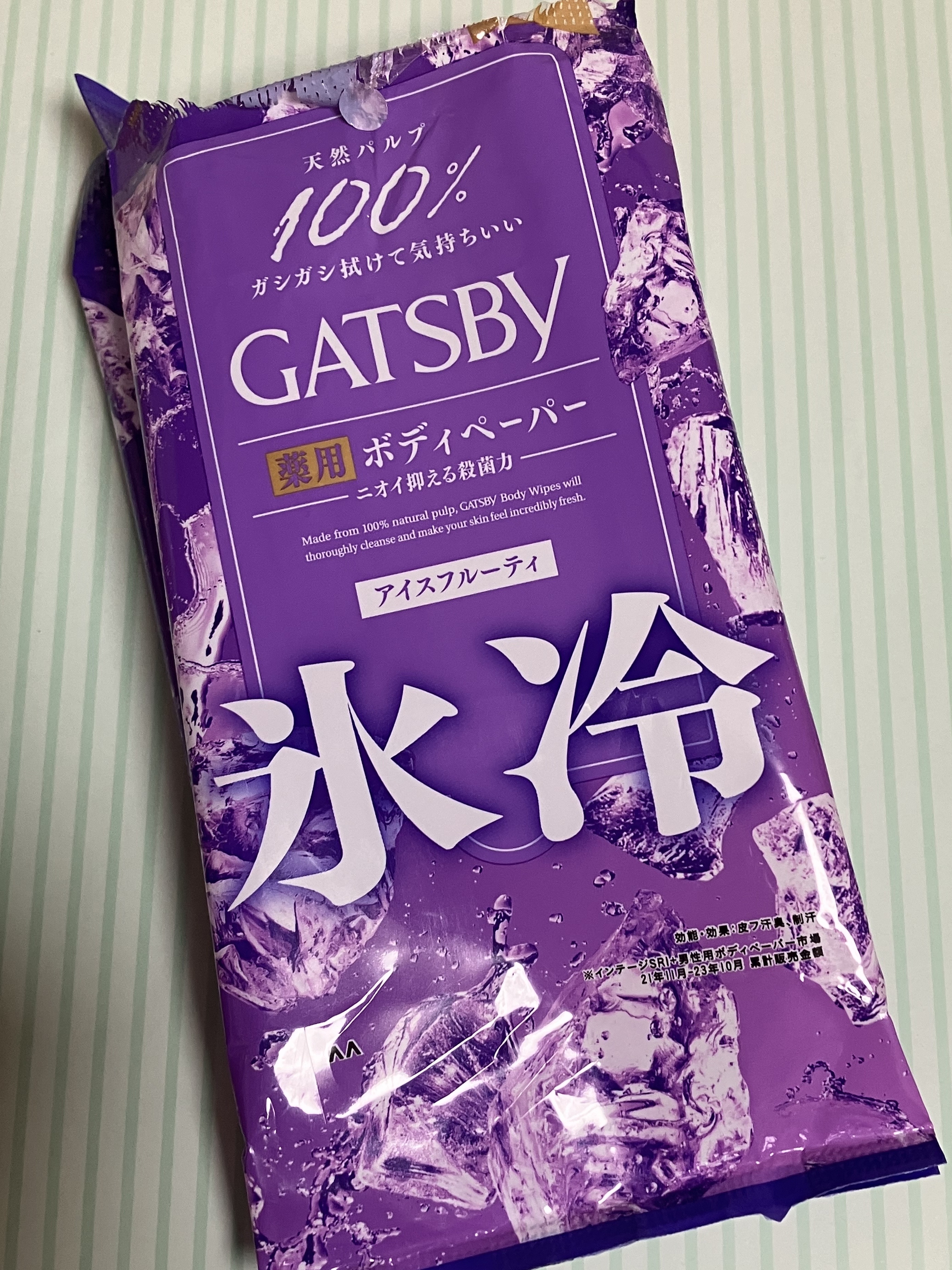 アイスデオドラントボディペーパー アイスフルーティ/ギャツビー/ボディシートを使ったクチコミ（1枚目）