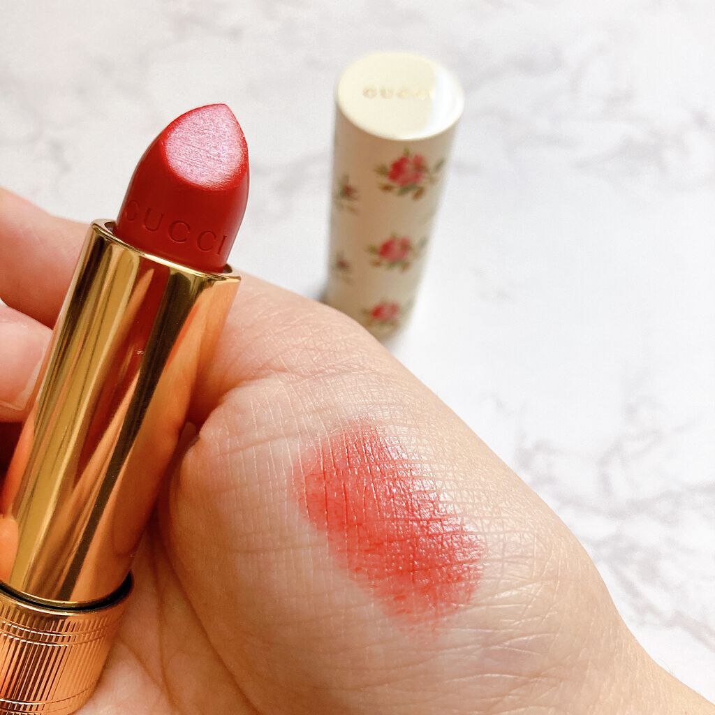 グッチ ルージュ ア レーヴル ヴォワル/GUCCI beauty/口紅を使ったクチコミ(4枚目)