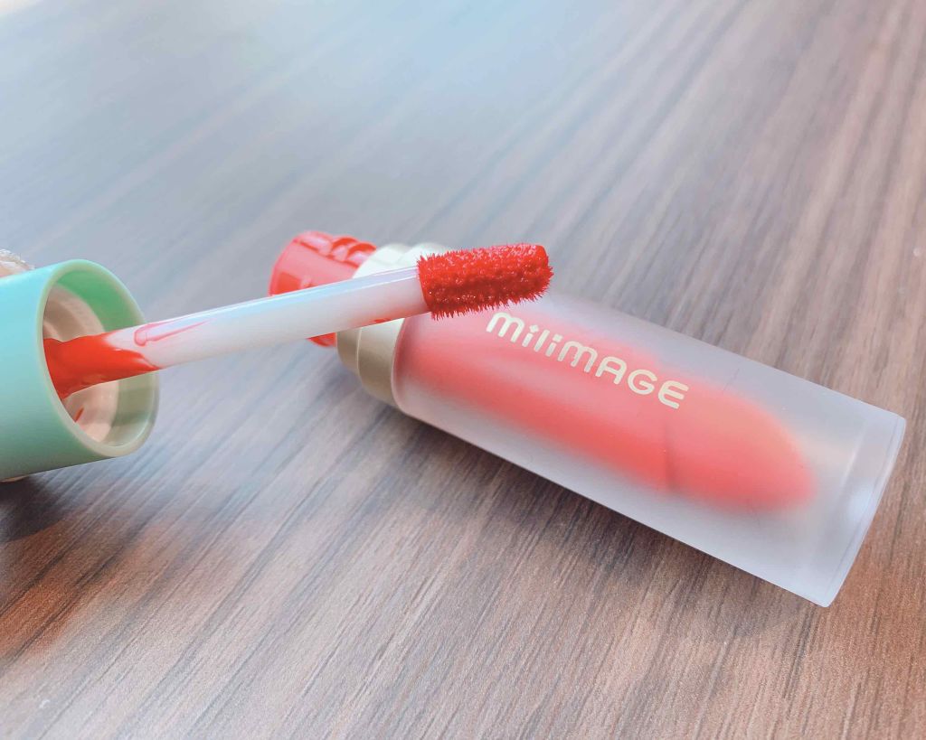 ウォーターライジングティント 02 トマトクラッシュレッド/MILIMAGE/リップティントを使ったクチコミ（3枚目）