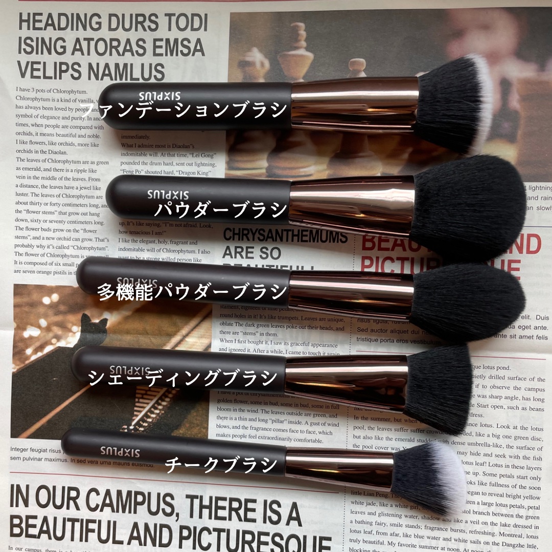 15本メイクブラシセット/SIXPLUS/メイクブラシを使ったクチコミ（3枚目）