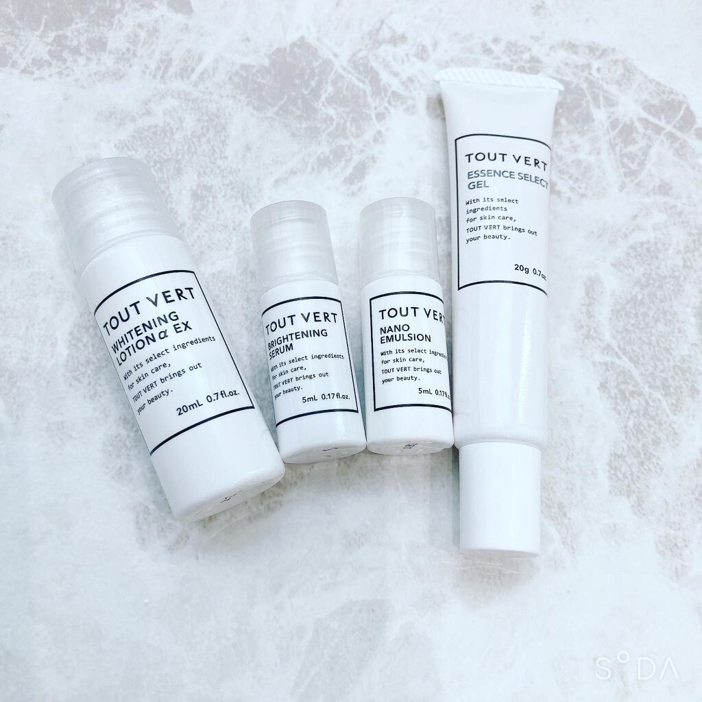 薬用美白・ニキビ★実感ホワイトニングトライアルセット/TOUT VERT/トライアルキットを使ったクチコミ（1枚目）