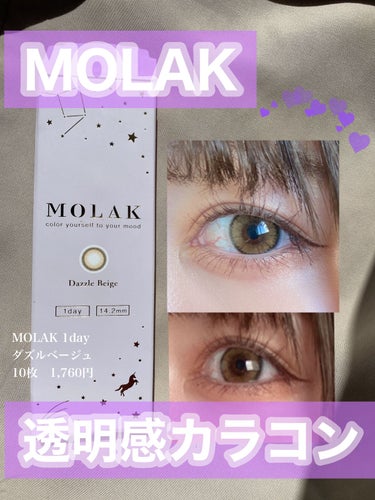MOLAK 1day ダズルベージュ/MOLAK/ワンデー（１DAY）カラコンを使ったクチコミ（1枚目）