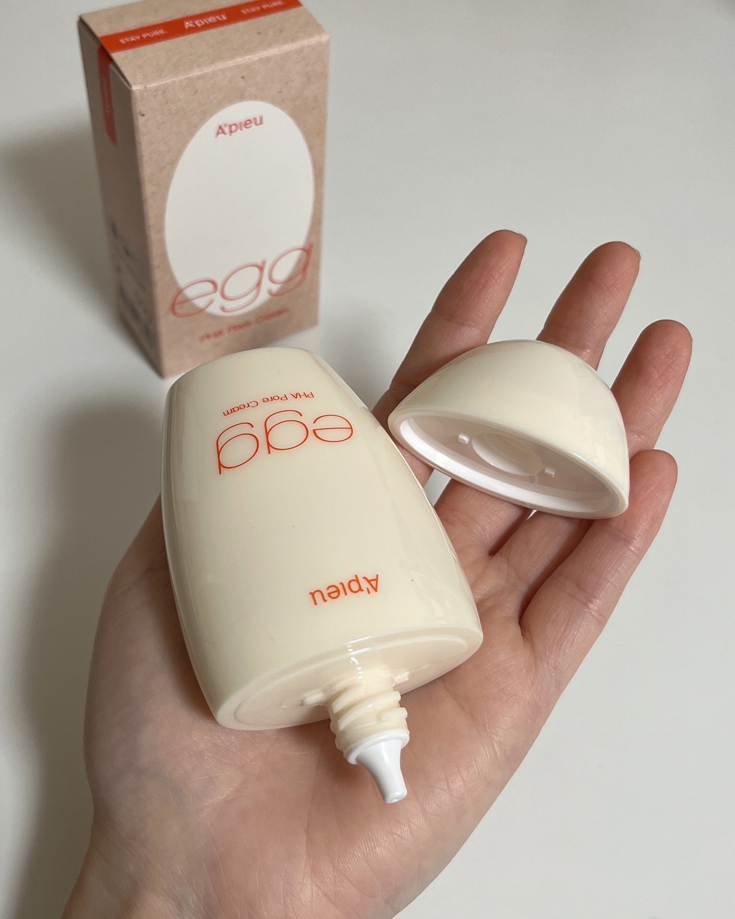 毛穴レスむき卵肌クリーム/A’pieu/フェイスクリームを使ったクチコミ（3枚目）