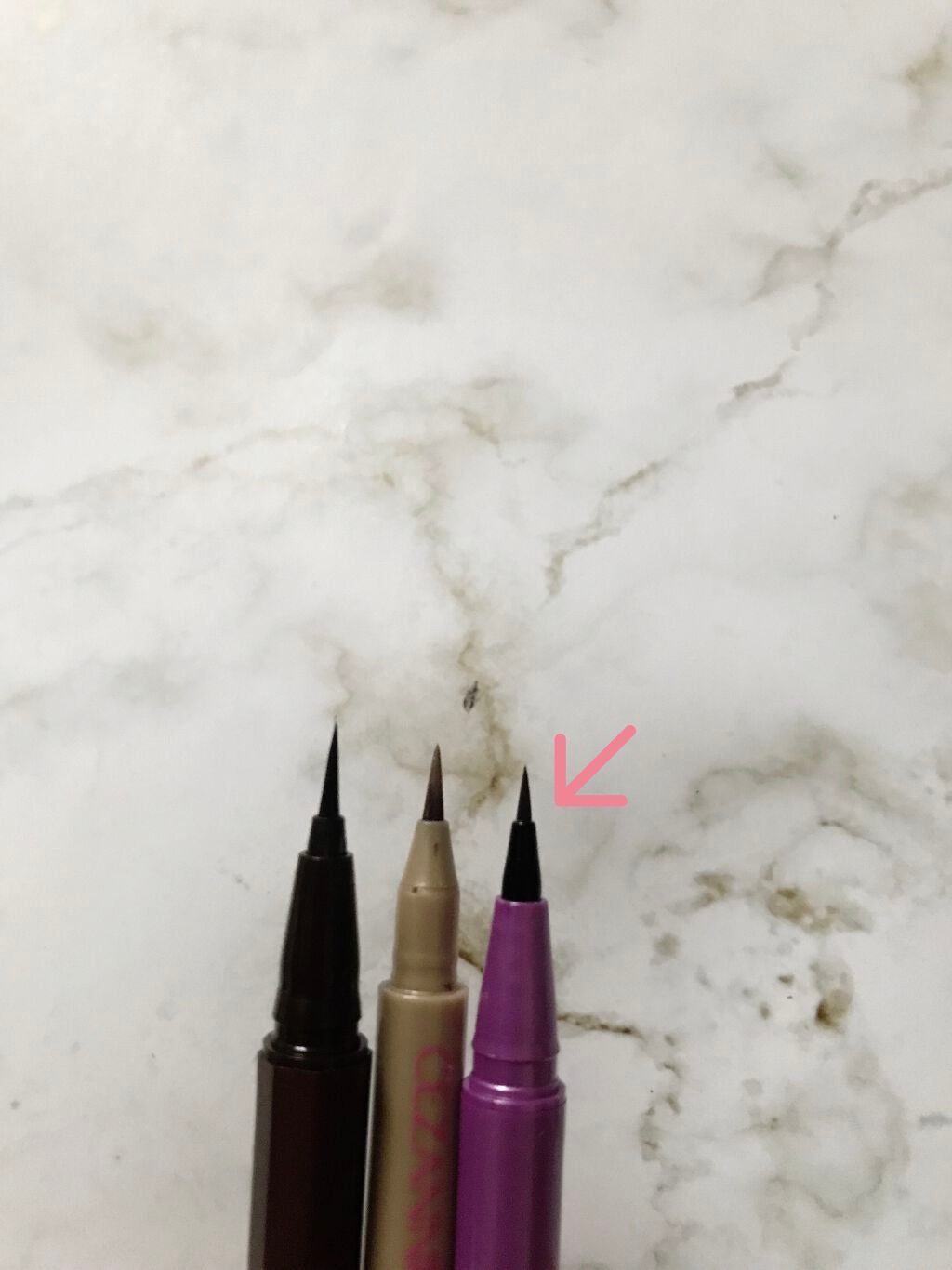 「密着アイライナー」ショート筆リキッド/デジャヴュ/リキッドアイライナーを使ったクチコミ(2枚目)