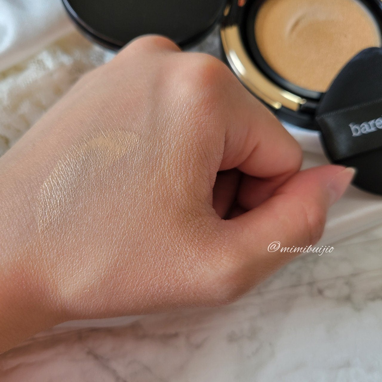 オリジナル ピュア セラム カバーアップ クッション/bareMinerals/クッションファンデーションを使ったクチコミ(8枚目)