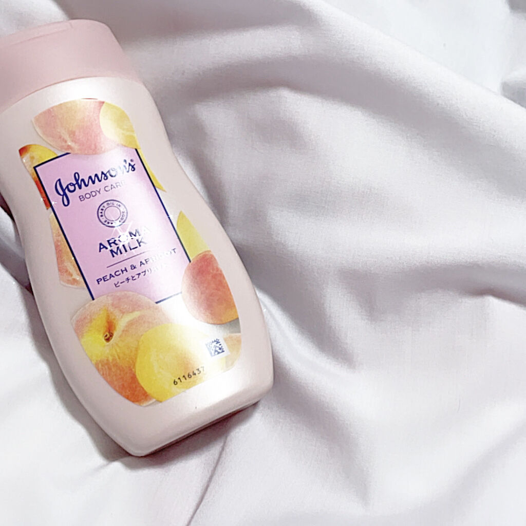 ラスティングモイスチャーアロマミルク  ピーチとアプリコットの香り/ジョンソンボディケア/ボディミルクを使ったクチコミ（1枚目）