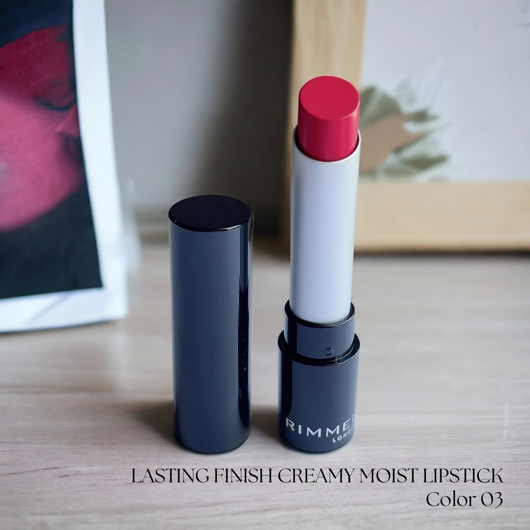 ラスティング フィニッシュ クリーミィモイスト リップスティック 003 オトナあざとい ロージーピンク/リンメル ロンドン/口紅を使ったクチコミ（3枚目）