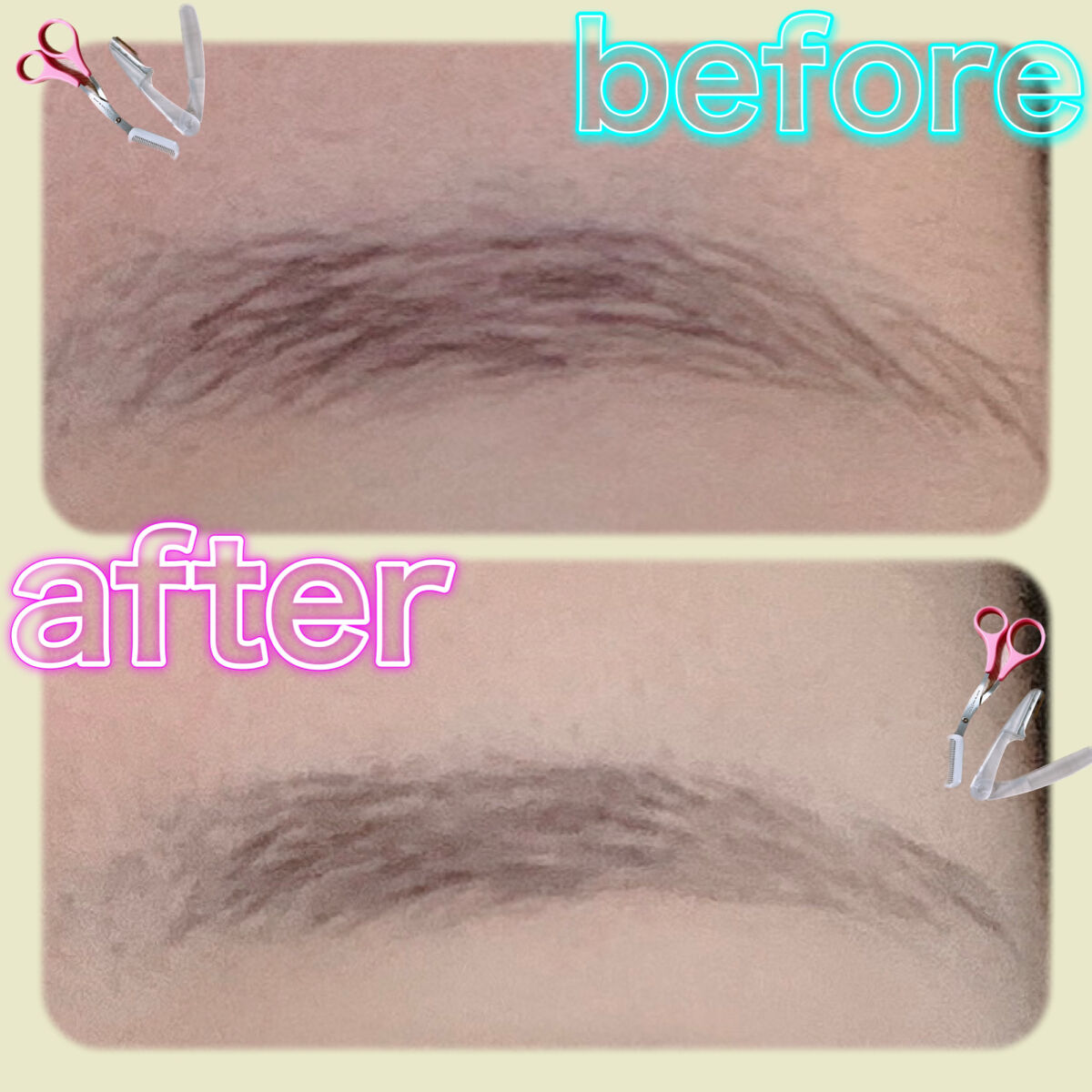 クシ付きマユハサミ ピンク/貝印/その他化粧小物を使ったクチコミ（2枚目）