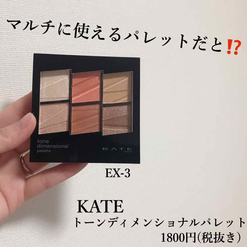 トーンディメンショナルパレット/KATE/メイクアップキットを使ったクチコミ(1枚目)
