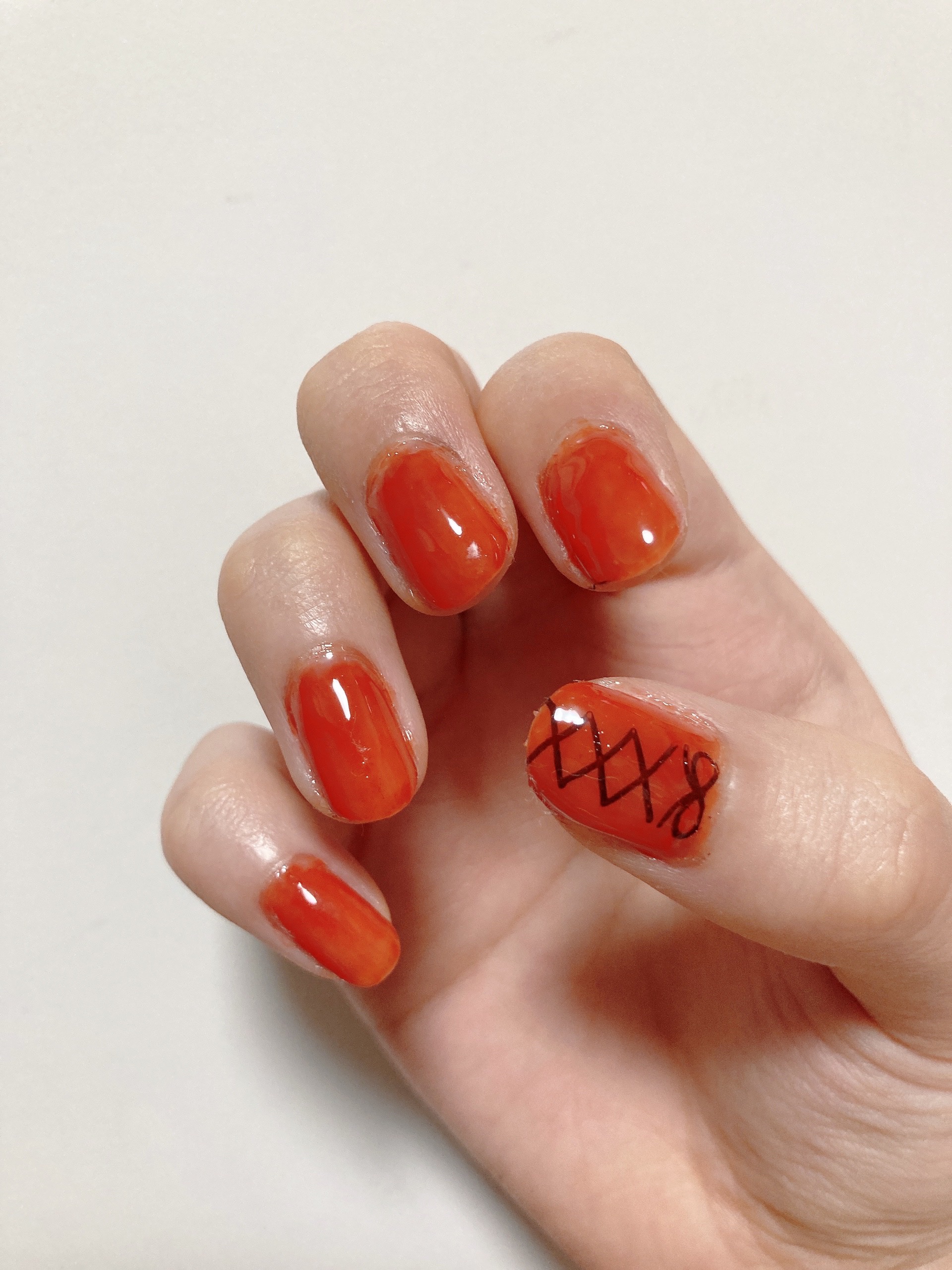 BRG ジェルネイル 20 テラコッタ/DAISO/ジェルネイルを使ったクチコミ（3枚目）
