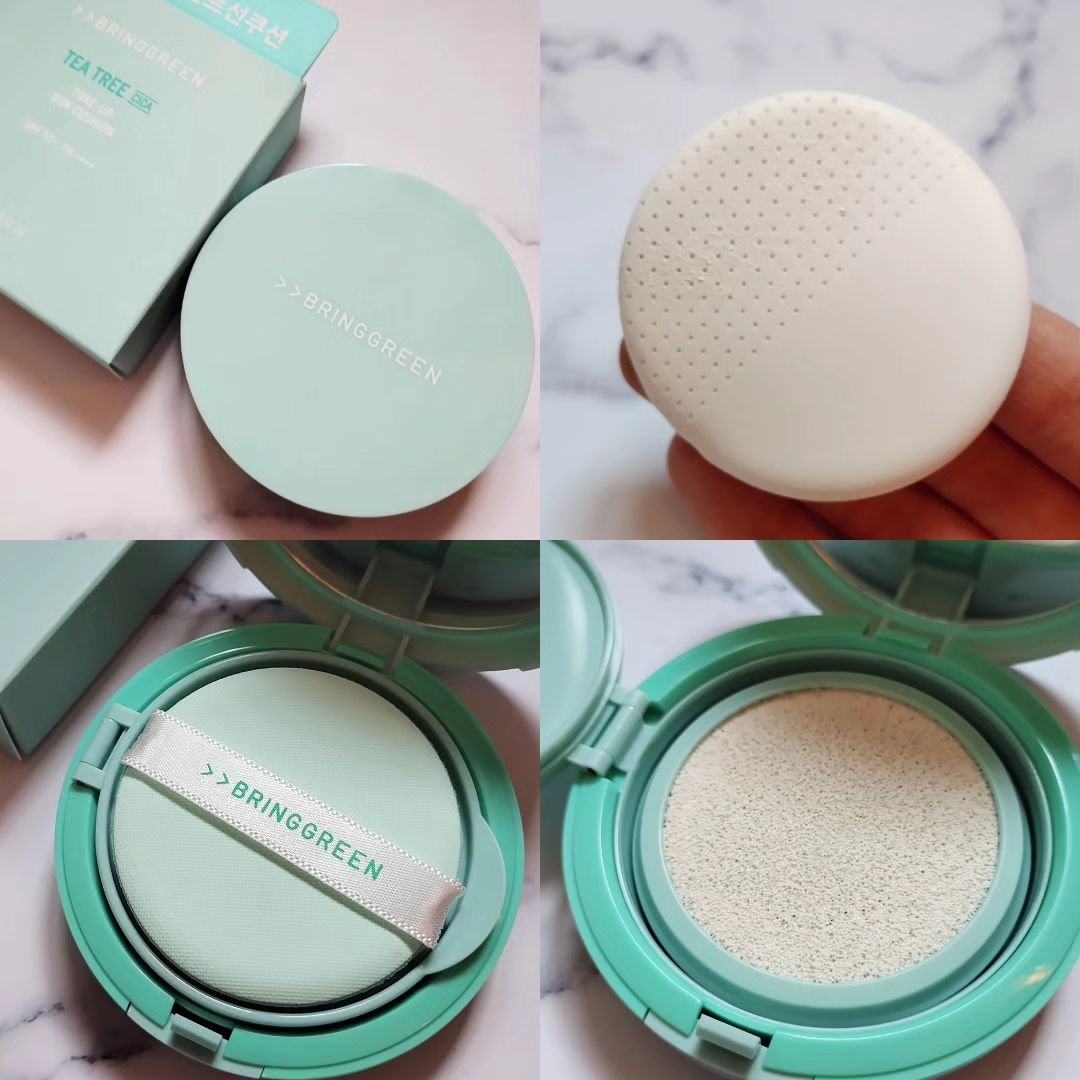 ティーツリートーンアップクッション/BRING GREEN/化粧下地を使ったクチコミ（2枚目）