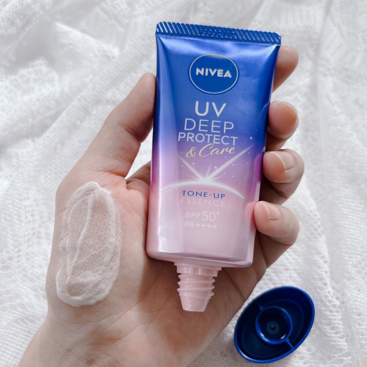 ニベアUV ディープ プロテクト&ケア トーンアップ エッセンス/ニベア/日焼け止めローションを使ったクチコミ(4枚目)