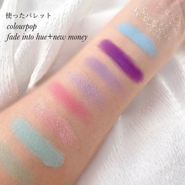 ColourPop fade into hueのクチコミ「妖精みたいなフェアリーメイク☺️

海外メイクを参考にしてみたよ🧚‍♂️🌸🦄

使ったコスメ🌟.....」（3枚目）