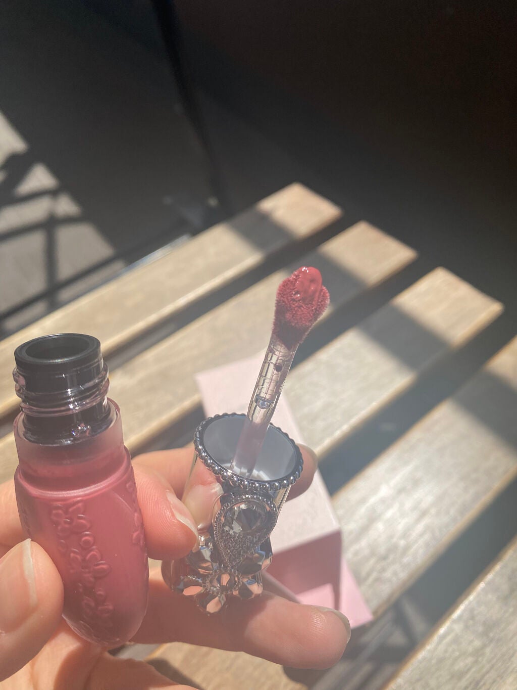 ジルスチュアート ブルームドロップ リップ&チーク シフォン/JILL STUART/リキッドチークを使ったクチコミ(2枚目)