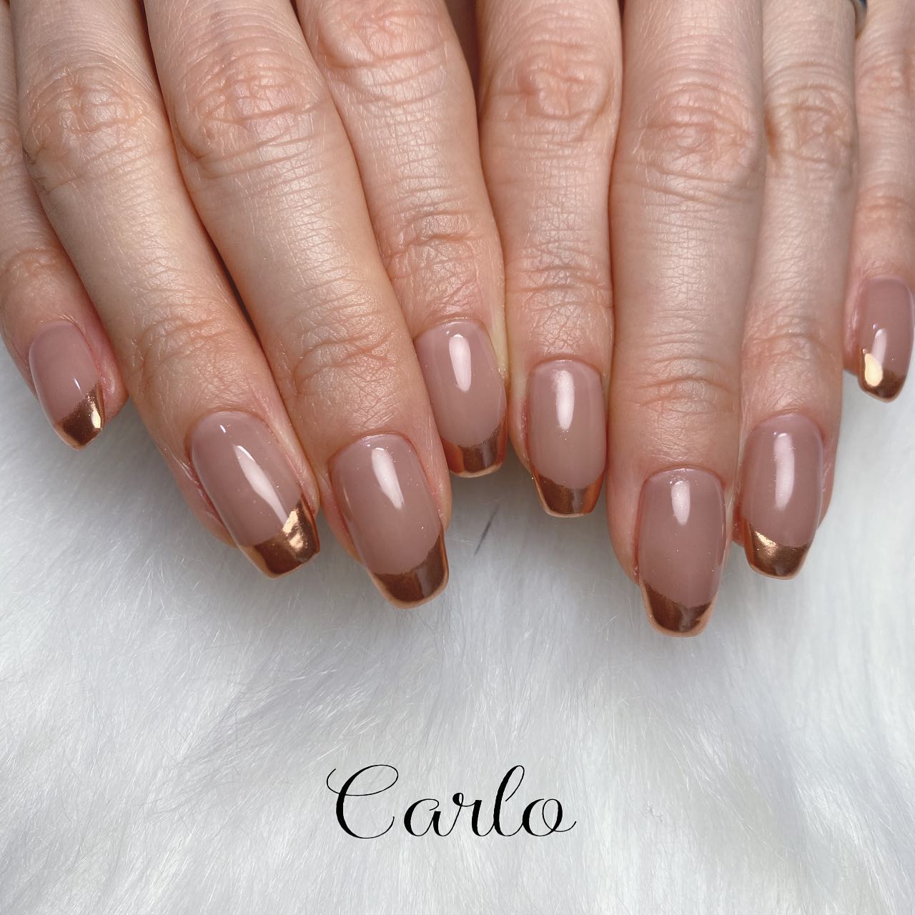 YUKA on LIPS 「【ミラーフレンチ】所沢市ネイルサロン|Carlo.simple..」(1枚目)