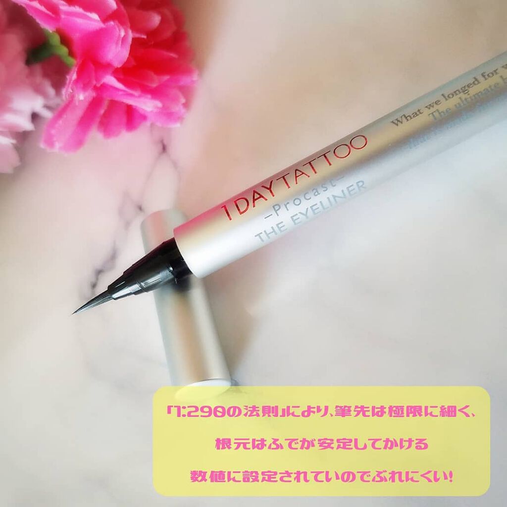 1DAY TATTOO プロキャスト ザ・アイライナー/K-パレット/リキッドアイライナーを使ったクチコミ（3枚目）