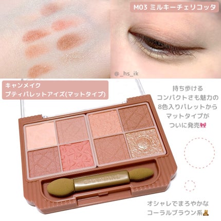 プティパレットアイズ(マットタイプ)/キャンメイク/パウダーアイシャドウを使ったクチコミ(1枚目)