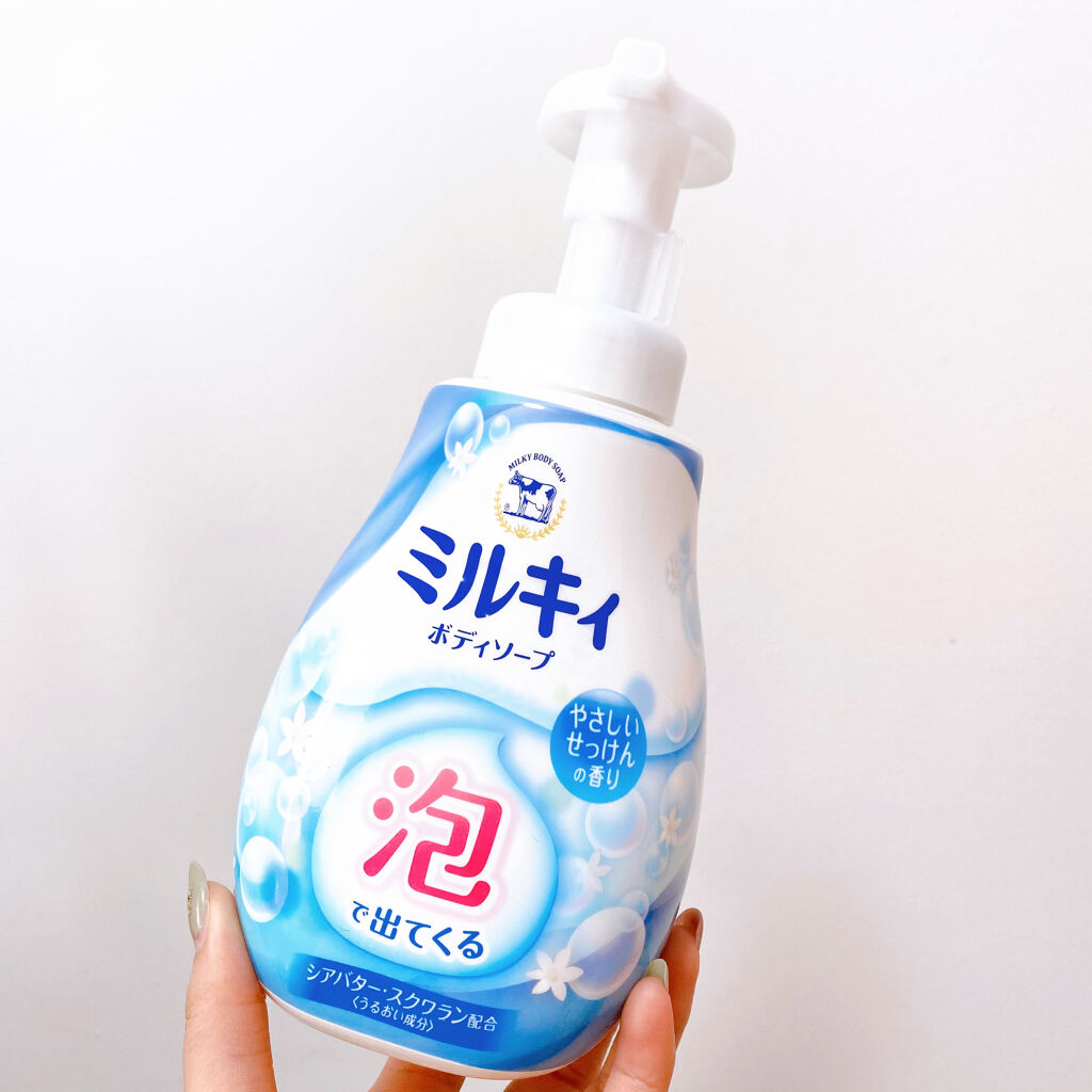 泡で出てくる ミルキィボディソープ やさしいせっけんの香り ポンプ600ml【旧】/ミルキィ/ボディソープを使ったクチコミ（1枚目）