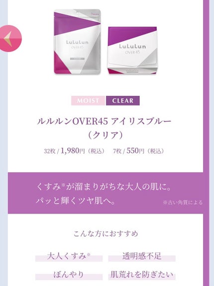 ルルルンOVER45 アイリスブルー(クリア)/ルルルン/シートマスク・パックを使ったクチコミ(4枚目)