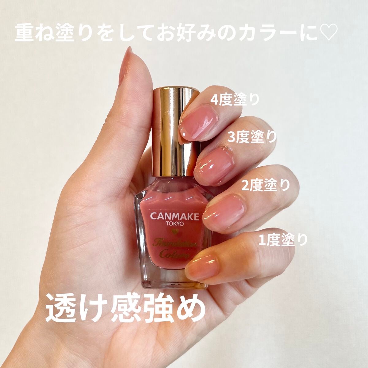 ファンデーションカラーズ/キャンメイク/マニキュアを使ったクチコミ(2枚目)