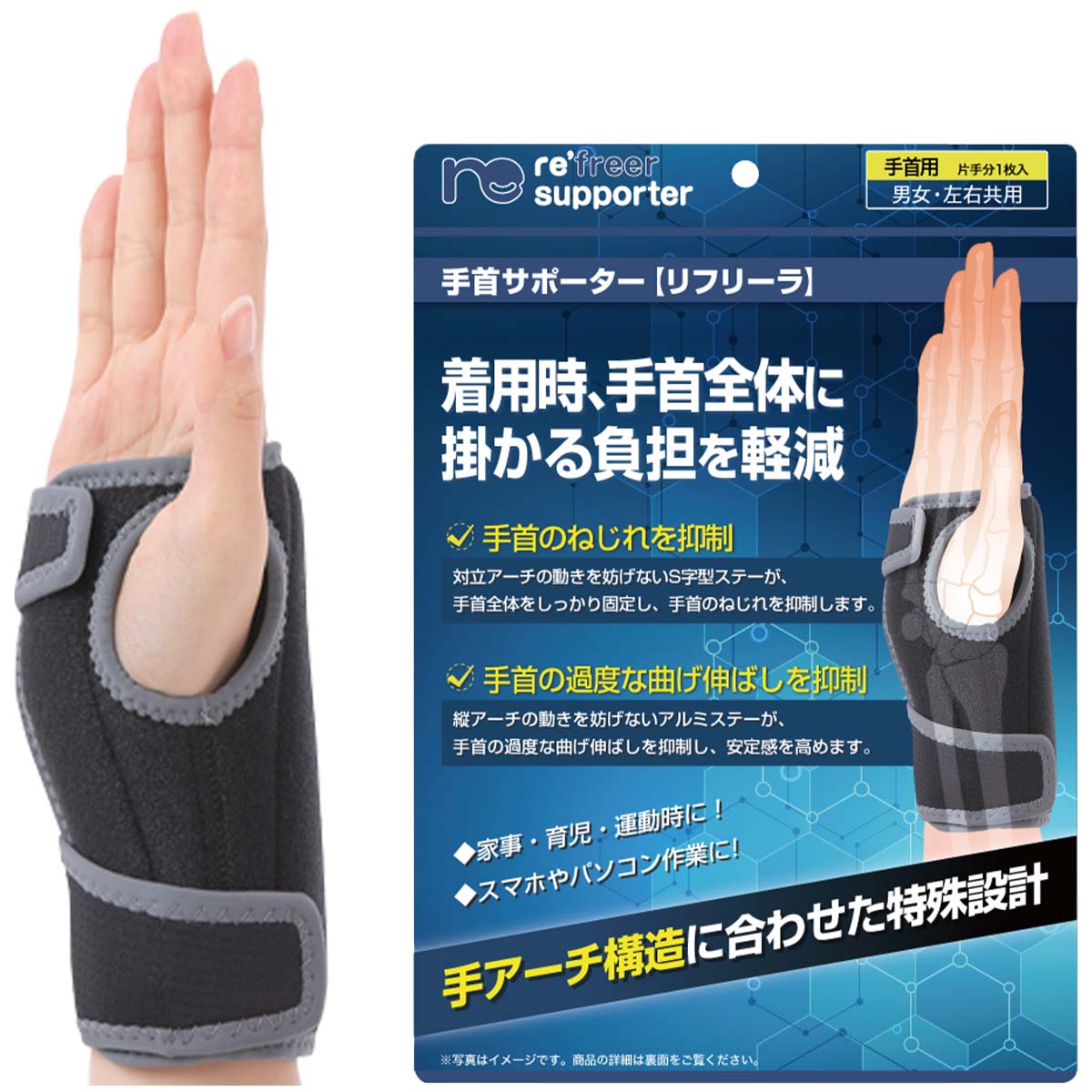手首サポーター リフリーラ M
