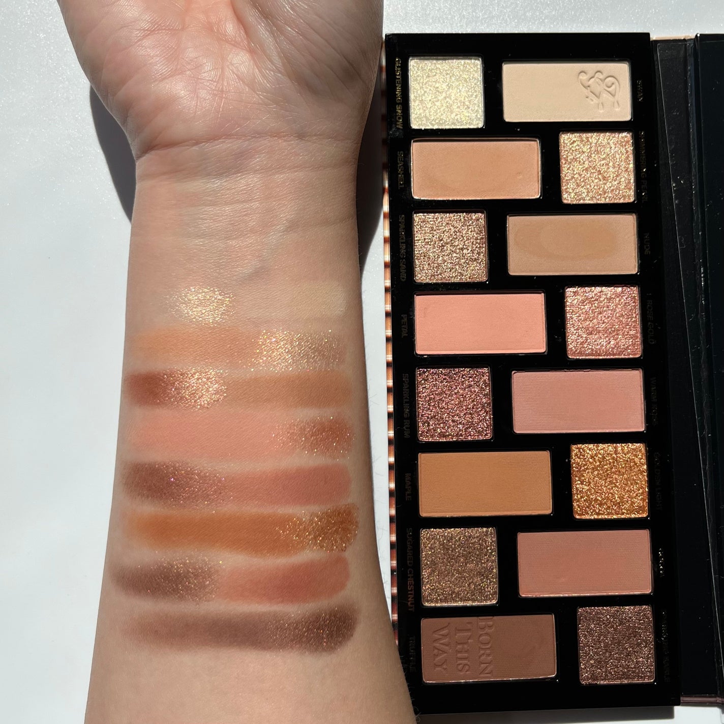 ボーン ディス ウェイ ザ ナチュラル ヌード アイシャドウ パレット/Too Faced/アイシャドウパレットを使ったクチコミ(3枚目)