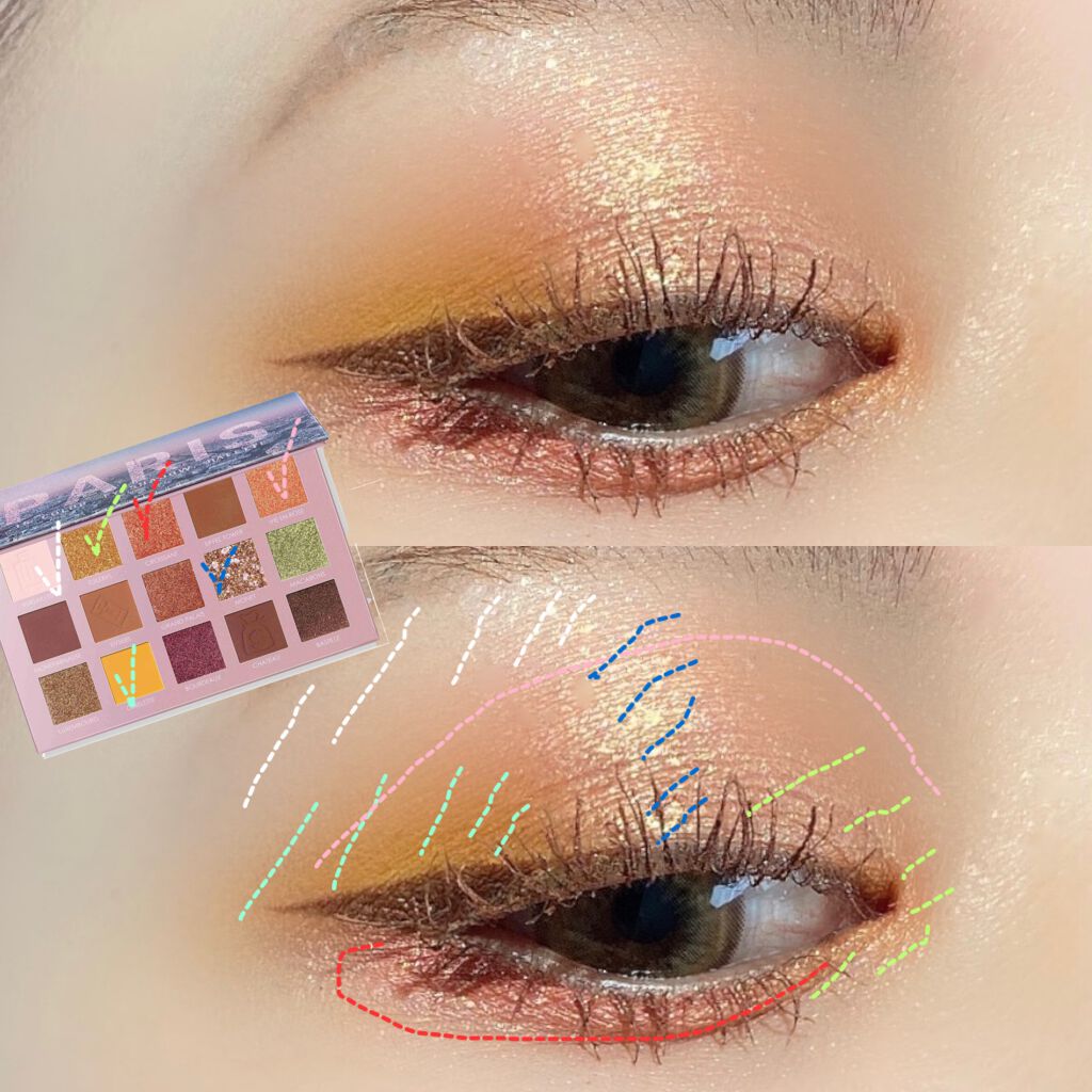 GO TRAVEL 15色アイシャドウパレット/FOCALLURE/アイシャドウパレットを使ったクチコミ（2枚目）