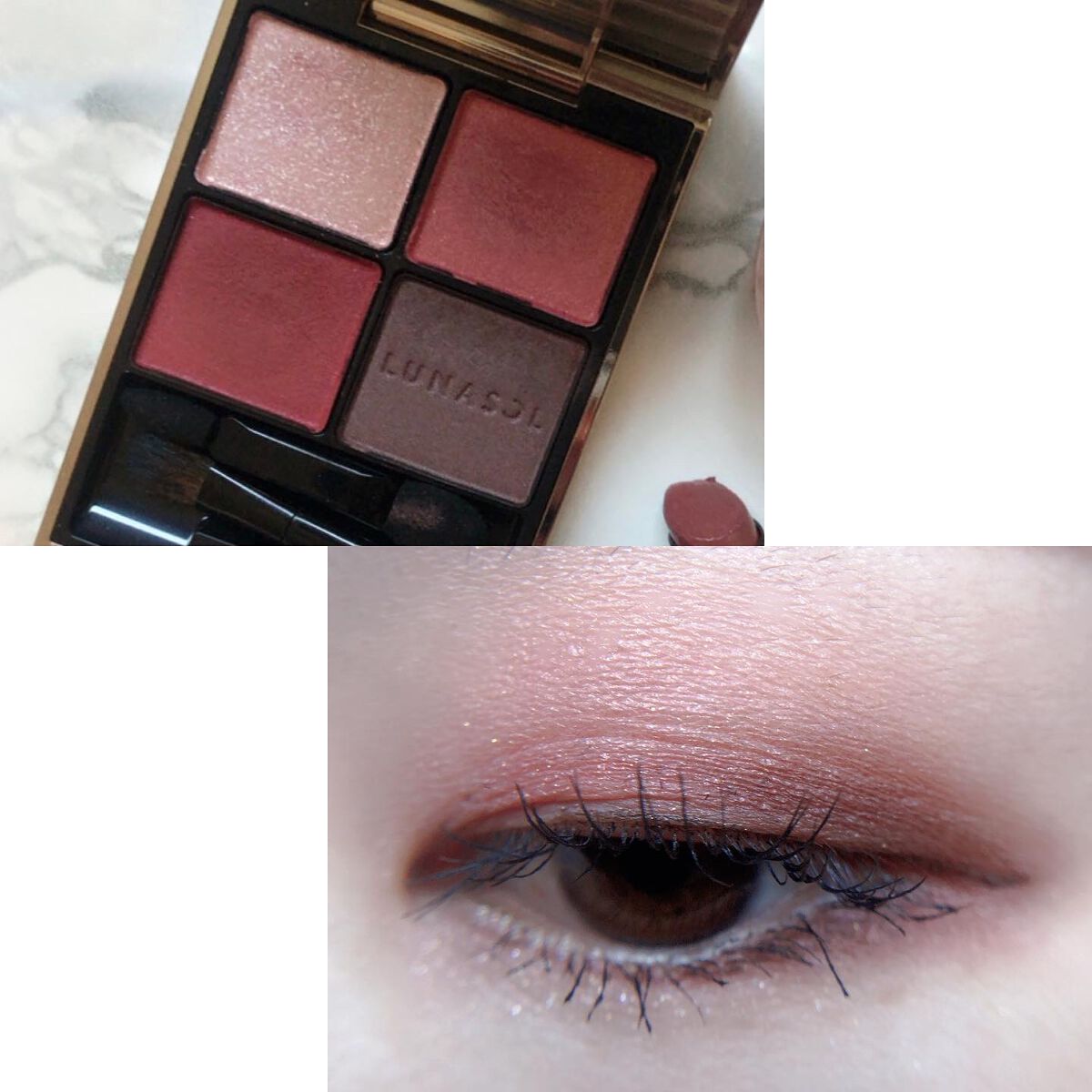 あゆみ on LIPS 「・\#todaysmake/・アイシャドウ☑#LUNASOLス..」(2枚目)