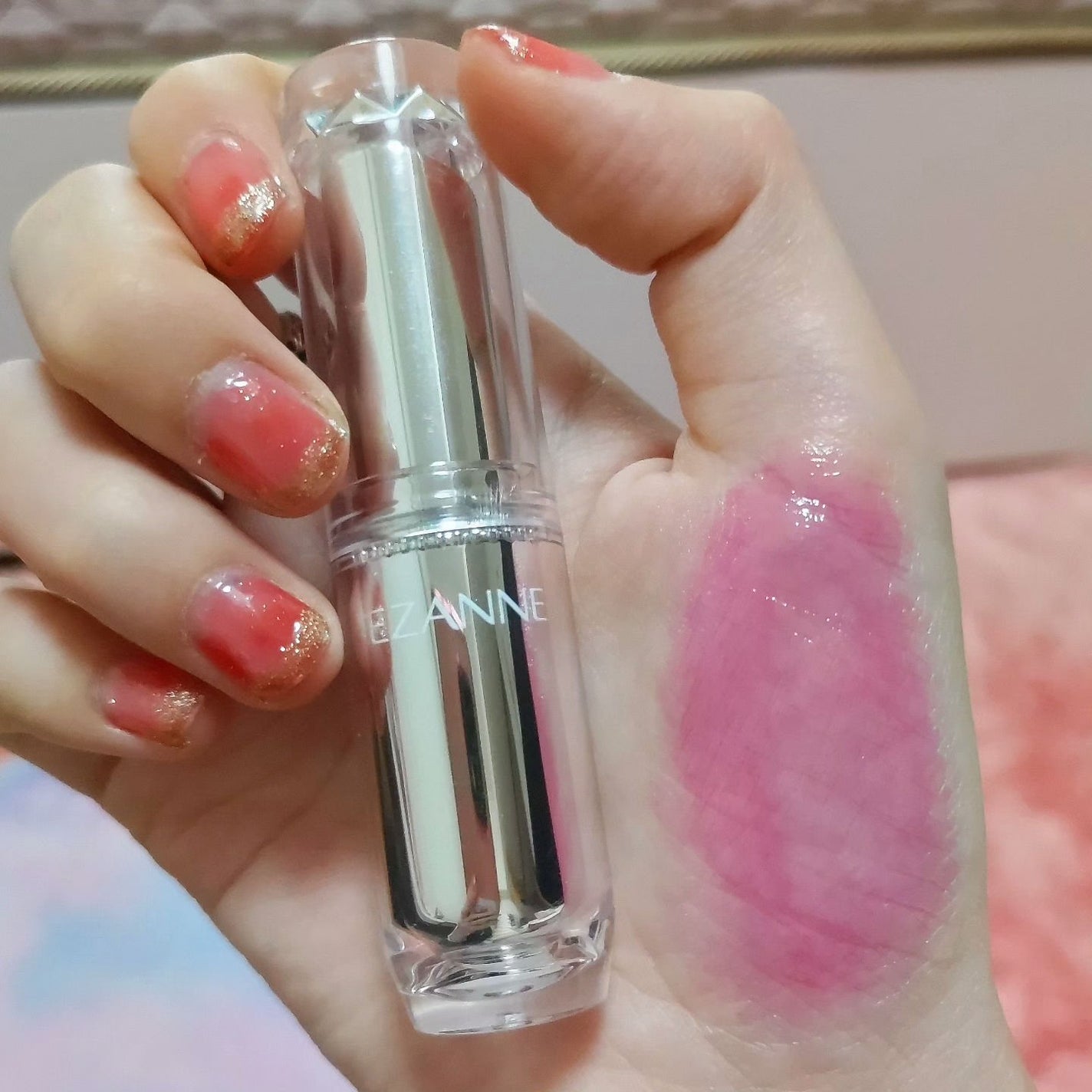 ラスティンググロスリップ/CEZANNE/口紅を使ったクチコミ(2枚目)