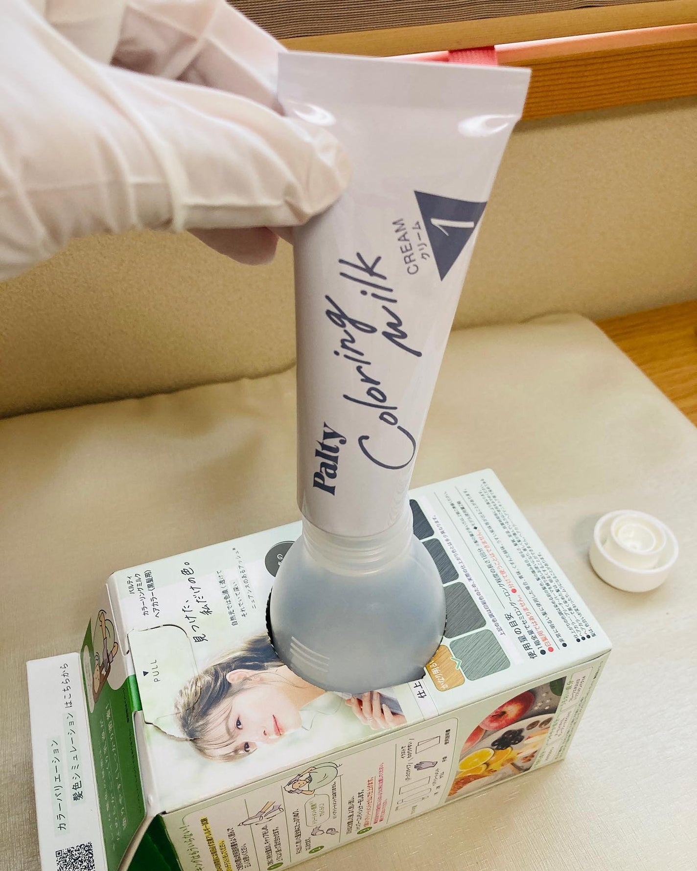 カラーリングミルク/パルティ/ヘアカラーを使ったクチコミ(4枚目)