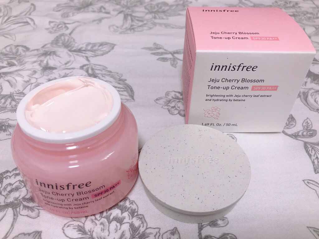 チェリーブロッサム トーンアップ クリーム UV/innisfree/フェイスクリームを使ったクチコミ（2枚目）
