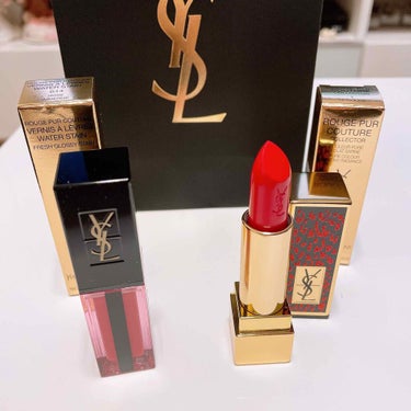 ルージュ ピュールクチュール ヴェルニ ウォーターステイン 614 ロゼ イマジェ/YVES SAINT LAURENT BEAUTE/口紅を使ったクチコミ（2枚目）