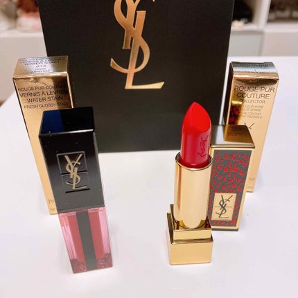 ルージュ ピュールクチュール ヴェルニ ウォーターステイン/YVES SAINT LAURENT BEAUTE/口紅を使ったクチコミ(2枚目)
