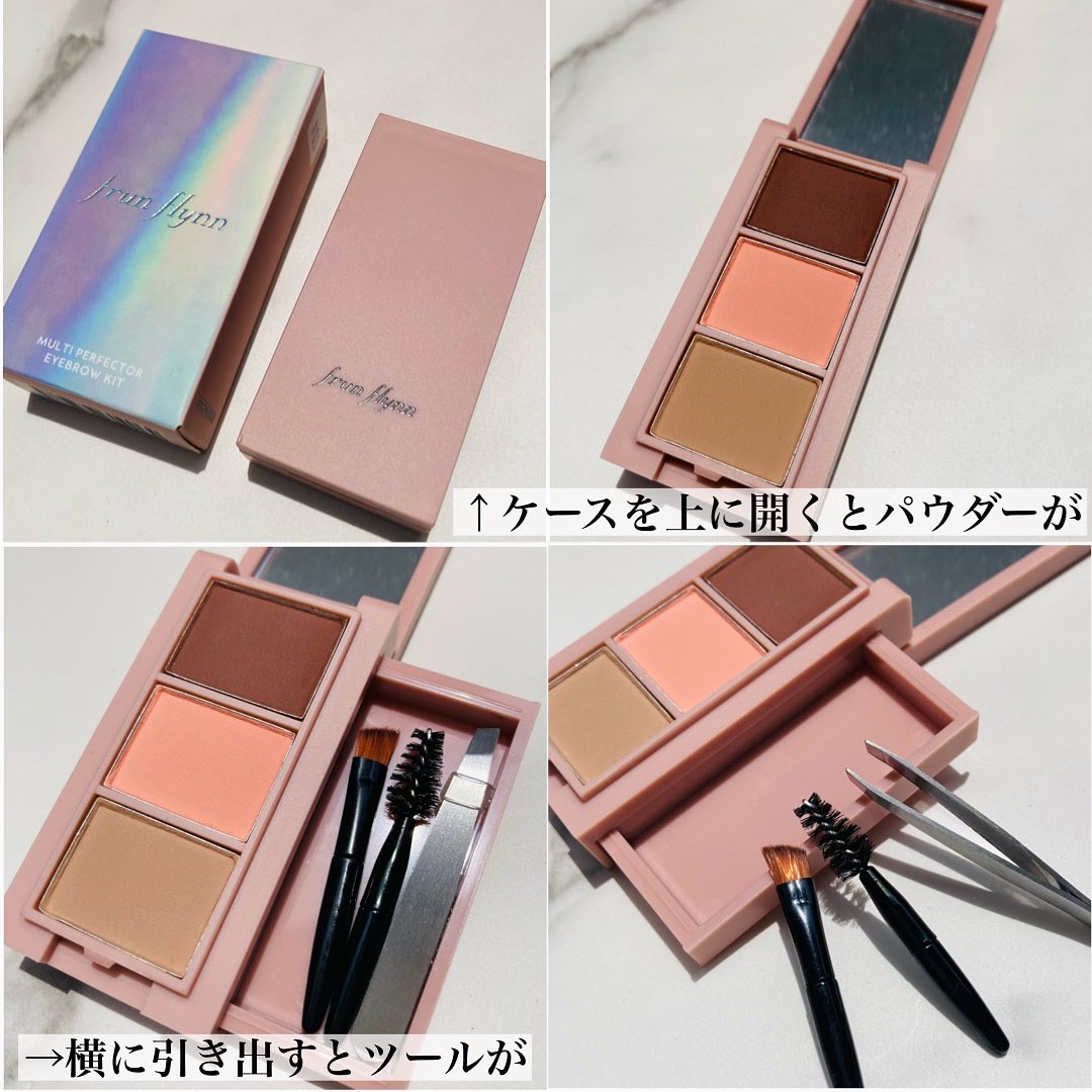 frunflynn マルチパーフェクター アイブロウキット 03 ストロベリーアイス/frunflynn/パウダーアイブロウを使ったクチコミ（2枚目）