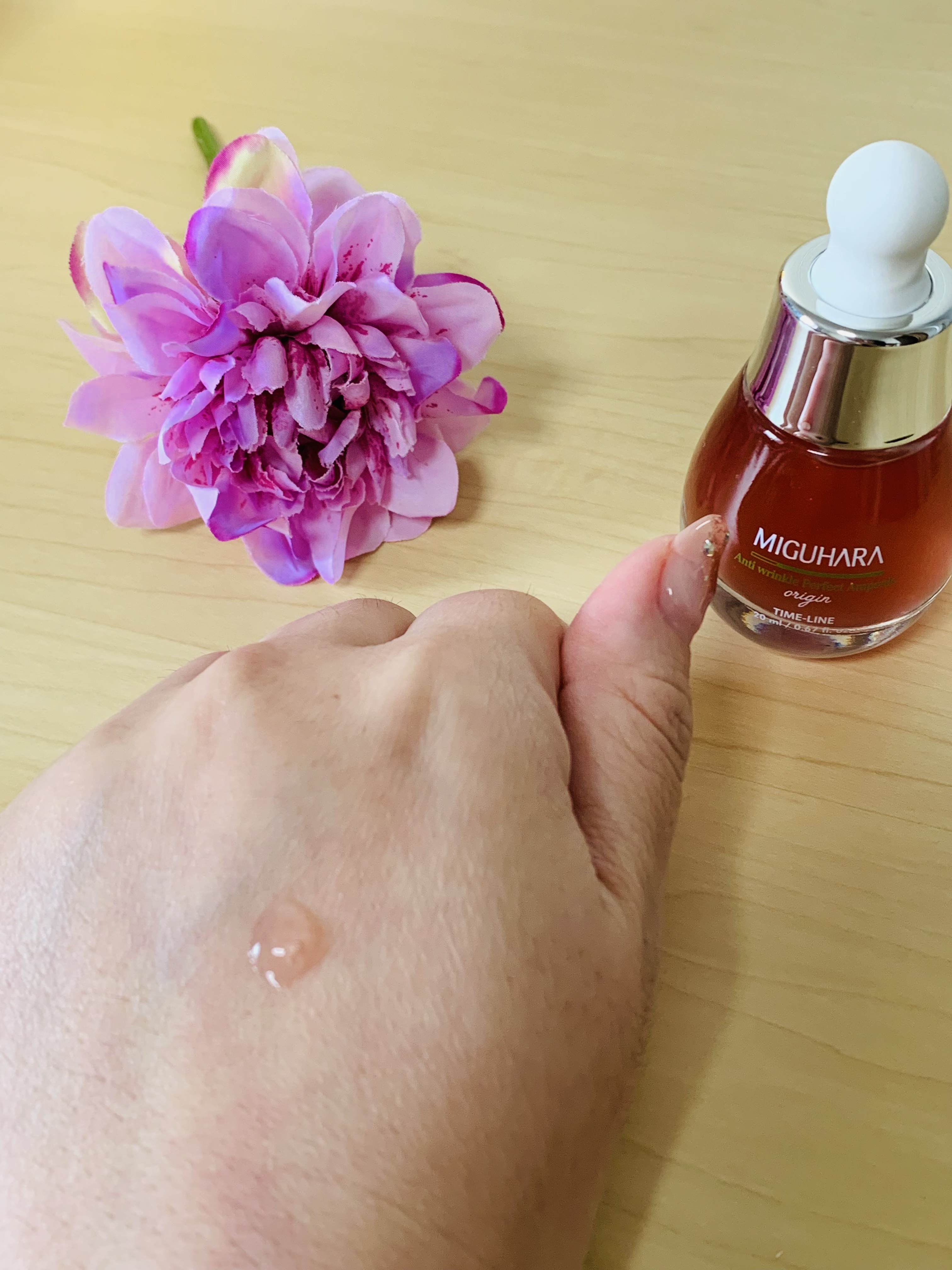 アンチリンクルエフェクトアンプルオリジン/MIGUHARA/美容液を使ったクチコミ（3枚目）