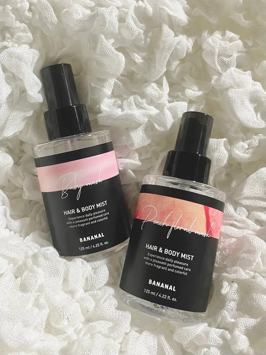 思わず振り向く✨️


BANANALのパフュームド ヘア＆ボディミスト💕


Qoo10ボディカテゴリーで2位を獲得した商品です。

メガ割開催中で今なら20%オフに！


ベビームスク
ベビーパウダーのように優しく爽やか🫧
お風呂上