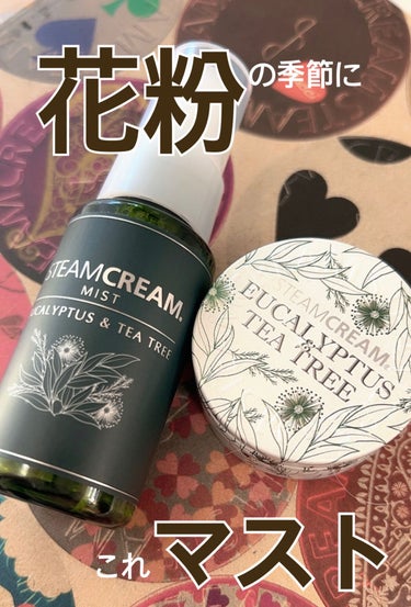 STEAMCREAM スチームクリームミストET(ユーカリ&ティーツリー)のクチコミ「✎𓂃𓈒𓏸 花粉の季節到来
⁡
✼••┈┈┈┈┈┈┈┈┈┈┈┈┈┈┈┈••✼
⁡
ポカポカ陽気☀.....」（1枚目）