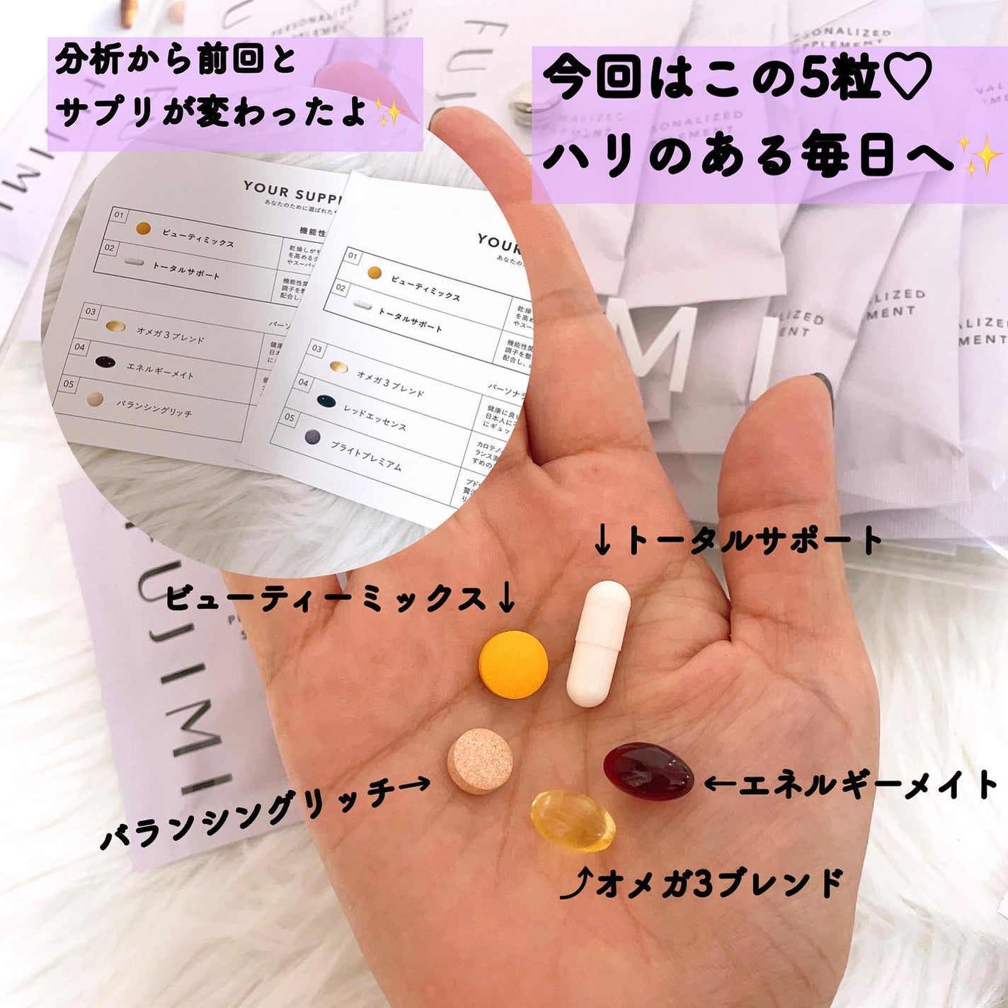 パーソナライズサプリメント「FUJIMI(フジミ)」/FUJIMI/健康サプリメントを使ったクチコミ(2枚目)