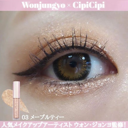 ウォンジョンヨ ダイヤモンドライナー/Wonjungyo/リキッドアイシャドウを使ったクチコミ(1枚目)