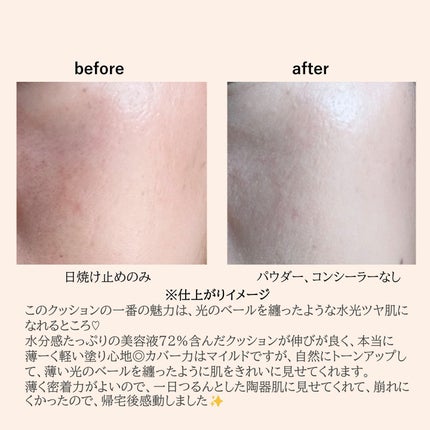 ヴィーガンアクアゼロフィットクッション/HAMEL/クッションファンデーションを使ったクチコミ(7枚目)