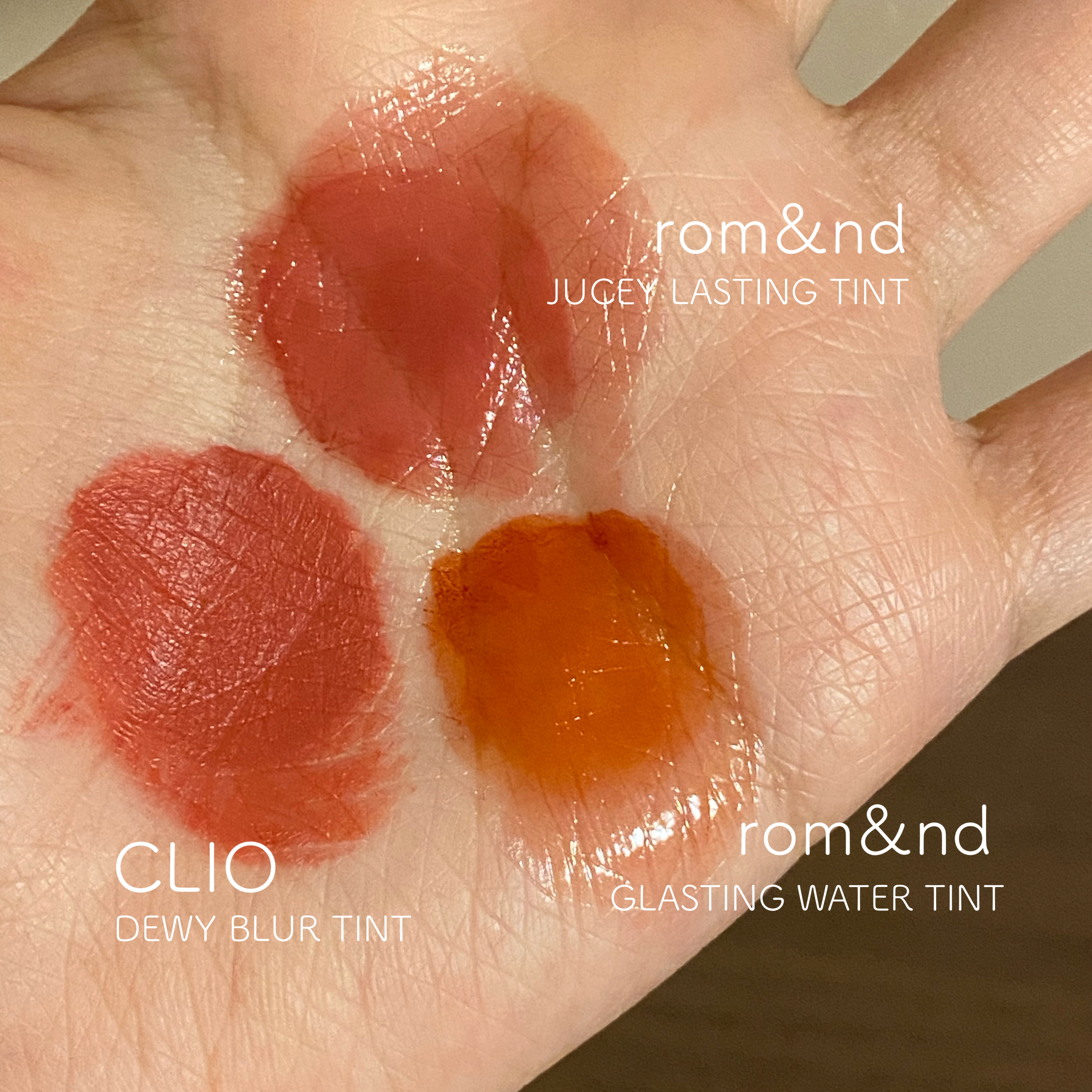ジューシーラスティングティント/rom&nd/リップティントを使ったクチコミ（1枚目）