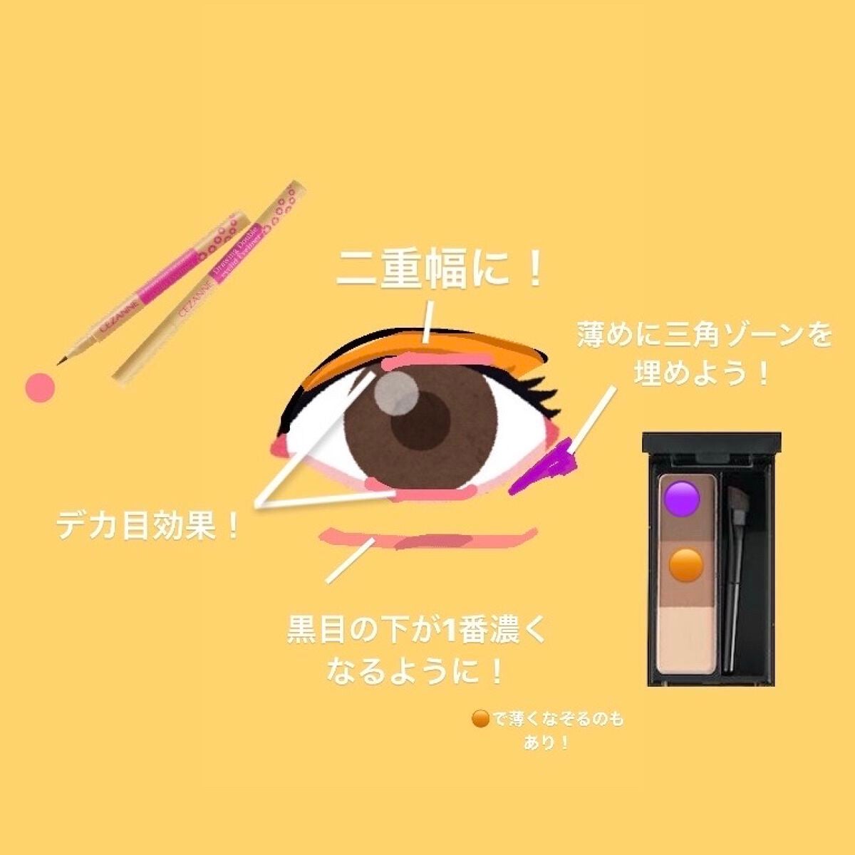 描くふたえアイライナー/CEZANNE/リキッドアイライナーを使ったクチコミ(2枚目)