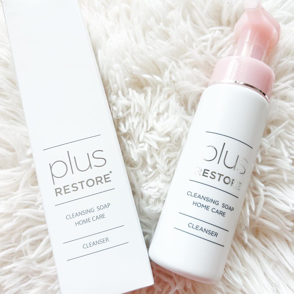 まいこ୨୧ *⑅❤︎·̩͙フォロバ100%♪̊̈♪̆̈ on LIPS 「plusRESTOREのクレンジングソープ🤍W洗顔不要で弾力の..」(1枚目)